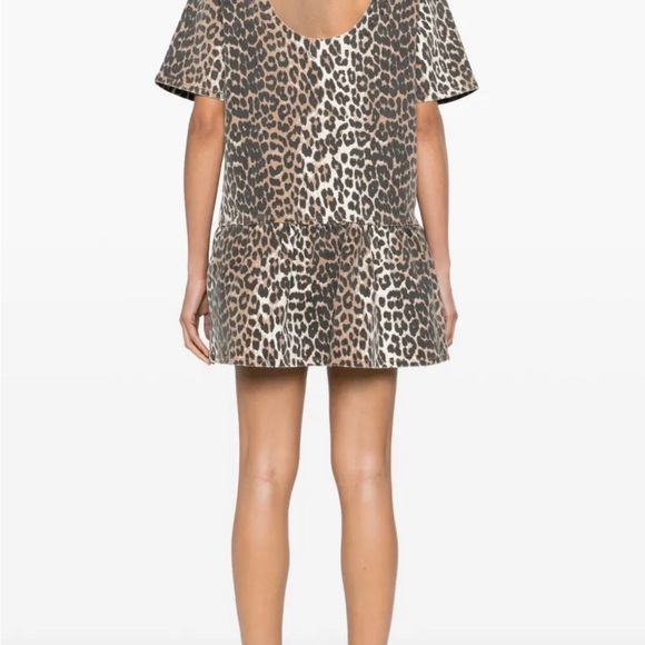 NWT Ganni Animal Print Mini Dress - Picture 2 of 3